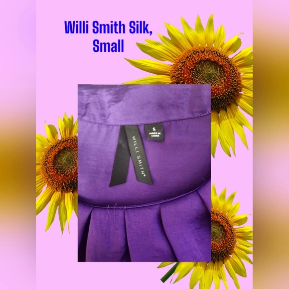 New Willi Smith Silk Blouse, Small - Picture 3 of 3